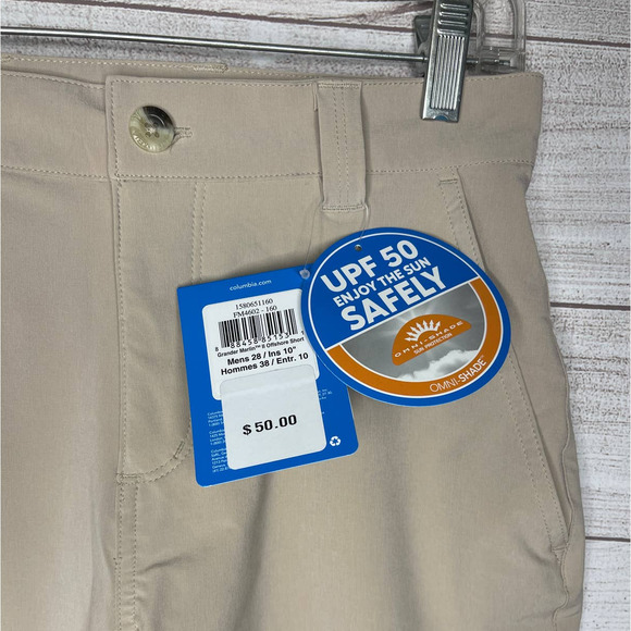Columbia PFG Grander Marlin II Offshore Khaki Shorts Mens Size 28 (FM4602-160) - Picture 5 of 10